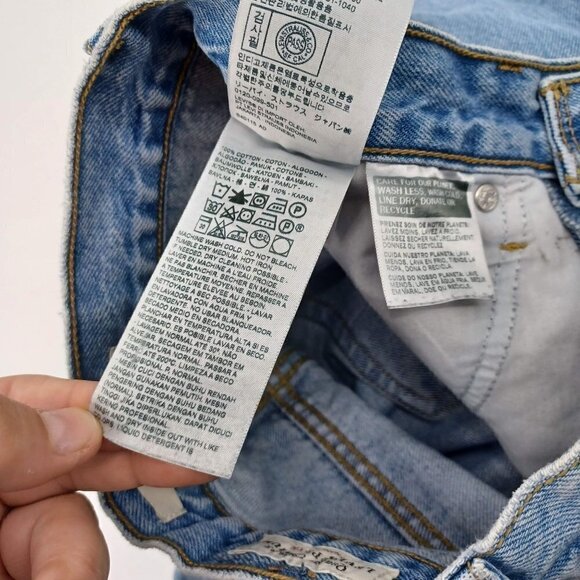 Levi's Premium Mom Jeans In Sneak Peek Light Wash Women's 24 High Rise Relaxed - Picture 6 of 14